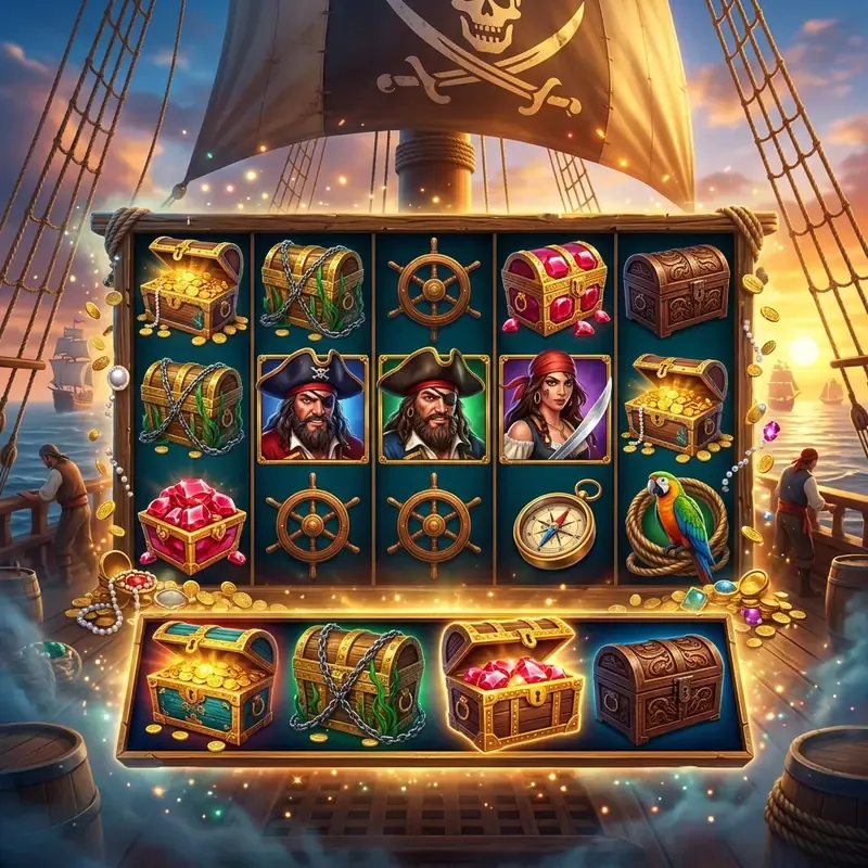 4 Pirate Chests