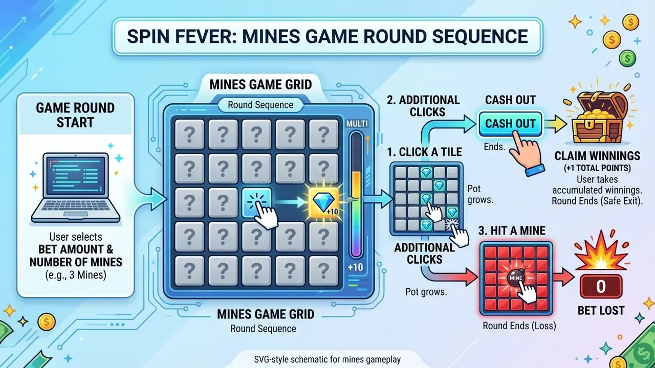 mines game round sequence diagram